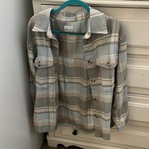 Cotton blue and tan flannel from American Eagle